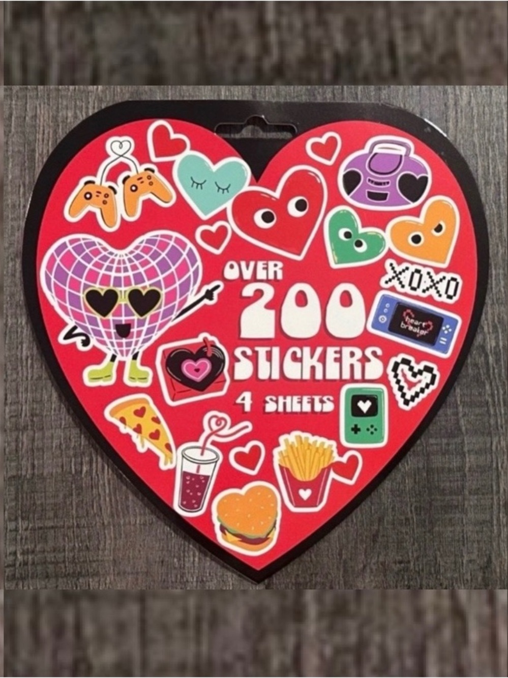 💞 New Heart-Shaped Sticker Book With Over 200 Stickers